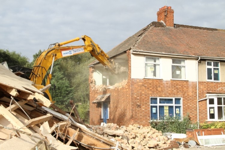 Tanner Street homes come down