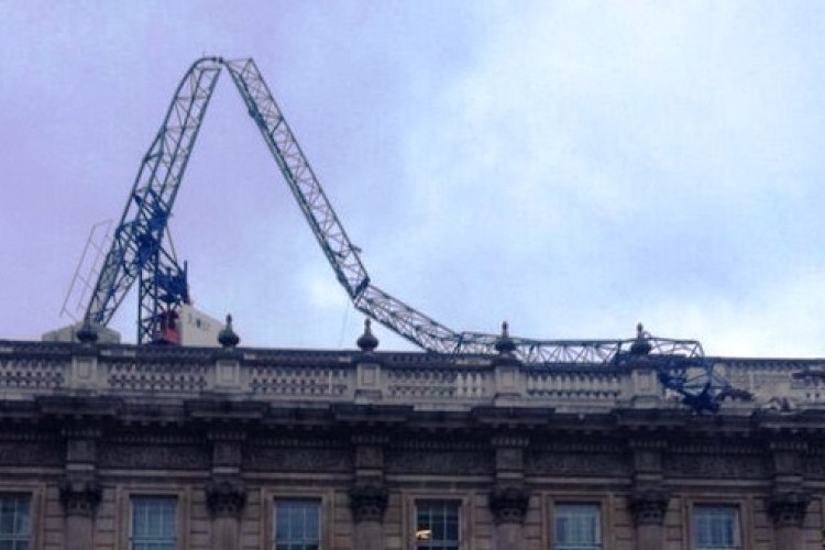 Jost tower crane down over the Cabinet Office