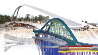 Tekla Structures can be used in the creation of detailed bridge models, as here for Helsinki's Grandfather's Bridge, which was completed in 2016 Tekla Structures can be used in the creation of detailed bridge models, as here for Helsinki's Grandfather's Bridge, which was completed in 2016