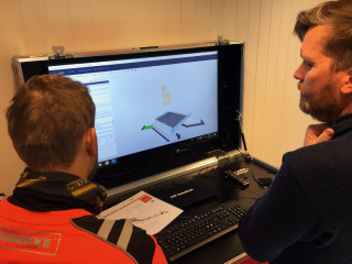 A 'BIM KIOSK' gives members of Veidekke's site team access to information about bridges on the drawing-free E6 project in Norway