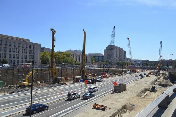 Foundations work for Washington DC's Capitol Crossing project