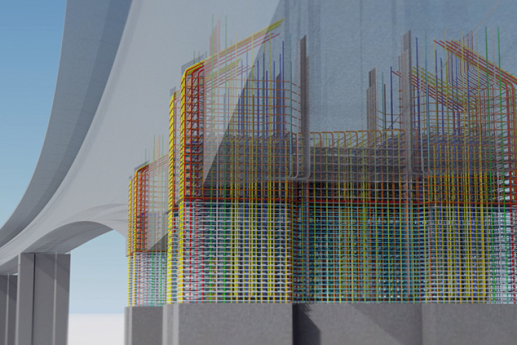 The Randselva Bridge along Norway's E16 highway is being built without drawings