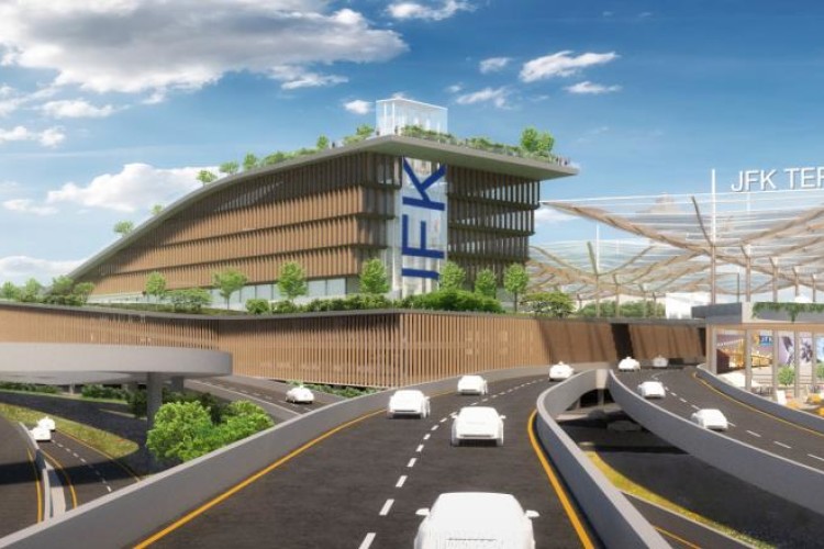 Illustrative rendering of initial buildout on the northwest corner of the JFK Central site