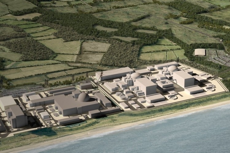 The planned Sizewell C nucelar power station in Suffolk