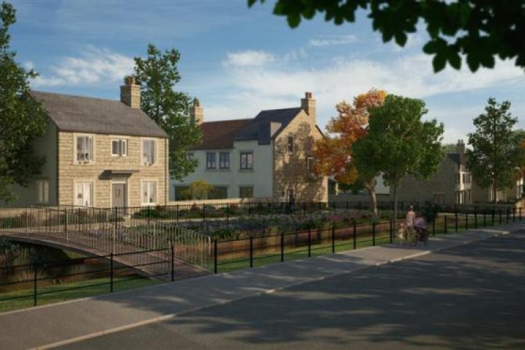 CGI of new homes in Valley Road, Cinderford