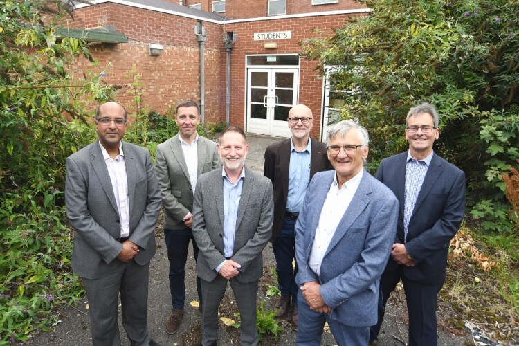 From left to right are Stuart Buckley (WPDG), Richard Sterling (Seddon), Tony Clark (Seddon), John Booth (Seddon), Cllr Peter Butlin and Tony Bunney (WPDG)