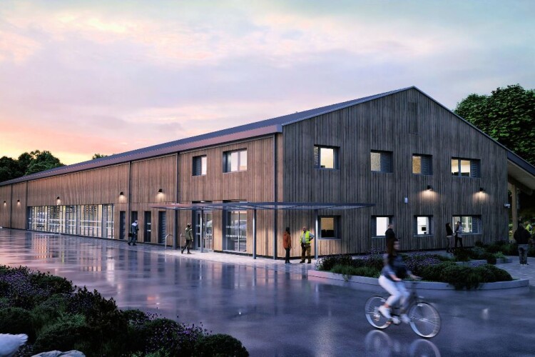 The planned new seed extractory building at Delamere Forest