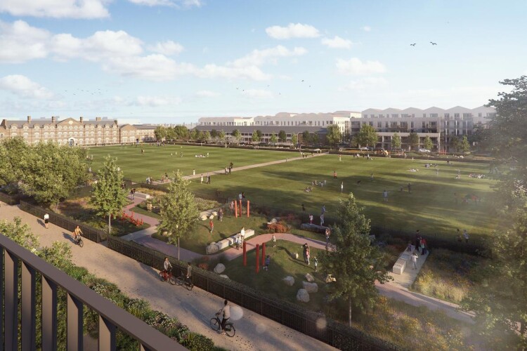 Inland Homes' planned &pound;600m Cavalry Barracks redevelopment near Heathrow airport