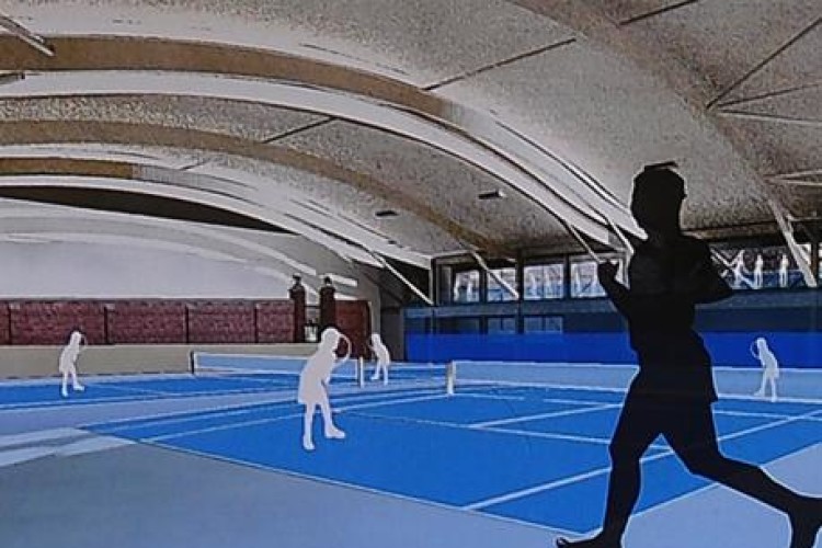 There will be six indoor tennis courts 