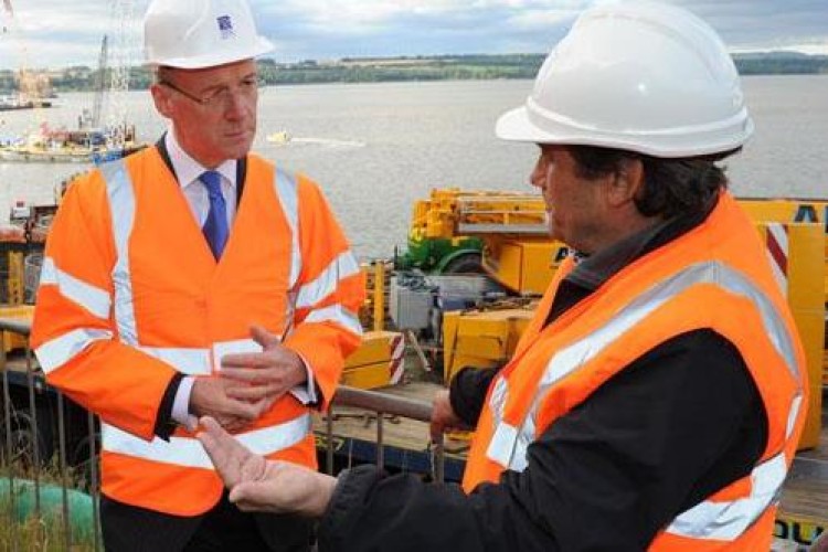 John Swinney visits the site