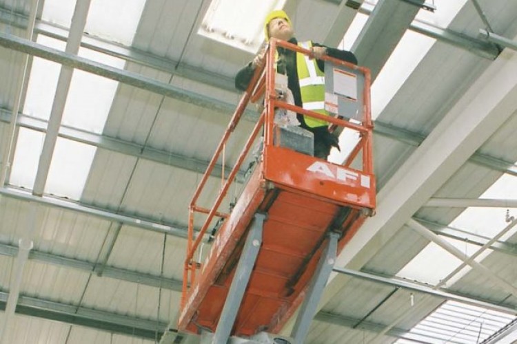 A 26ft battery powered scissor lift from the AFI fleet