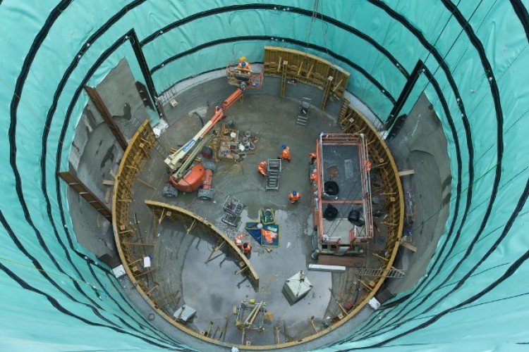 The completed shaft in London's Holborn district