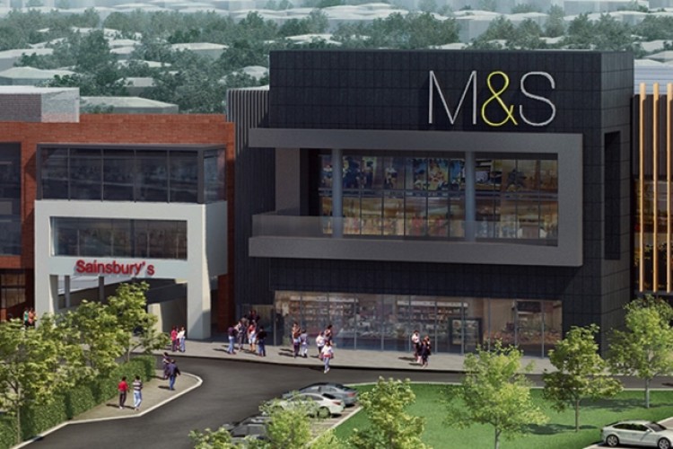 CGI of the Longbridge M&S 
