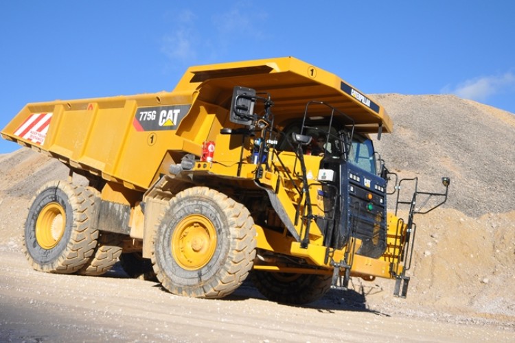 Cat 775G off-highway truck on site at Hope