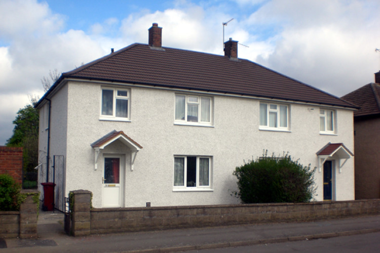 A typical post-war no-fines house