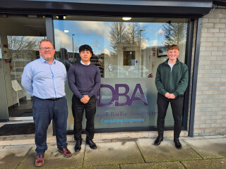 Scott Macphail with graduate apprentices Romeo Fisabilillah and Luke McEwan. Scott Macphail with graduate apprentices Romeo Fisabilillah and Luke McEwan.