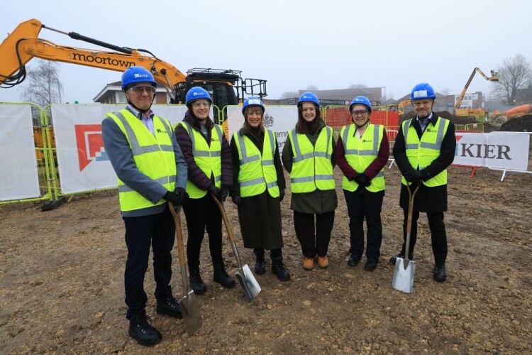 Left to right are Kier CEO Stuart Togwell, head of DEC Beth Russell, chancellor Rachel Reeves, Darlington MP Lola McEvoy, cabinet office minister Anna Turley, and GPA director Simon Hulme [Photo: Dave Charnley Photography]