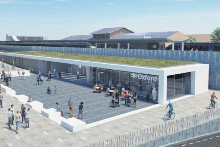 Artist's impression of the revamped Oxford railway station