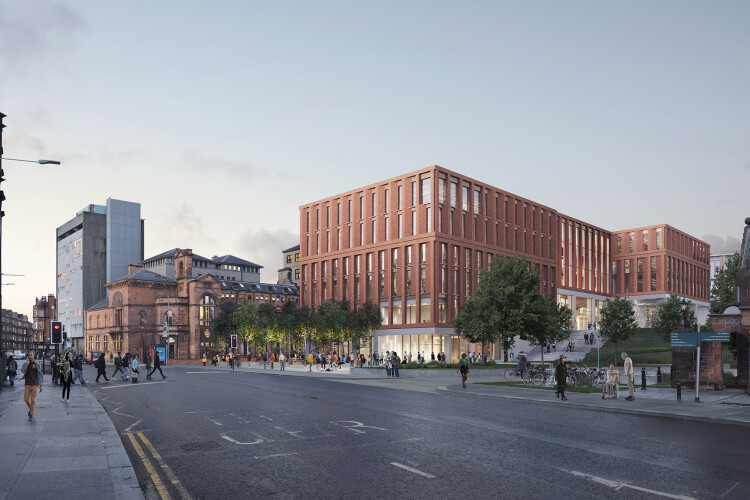 CGI showing how the University of Glasgow&rsquo;s Adam Smith Business School will look once completed