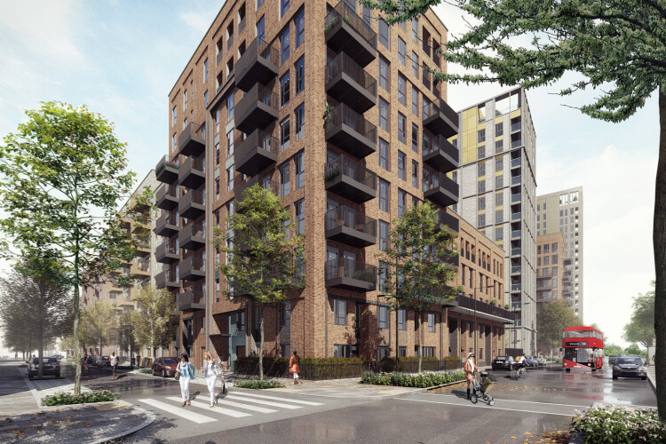 CGI of the First Development Site of the Aylesbury Estate in Walworth