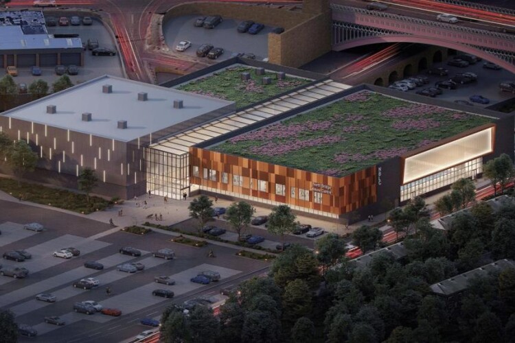 CGI of the new North Bridge Leisure Centre, to be built in Halifax