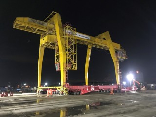 The largets of the cranes was moved over live railway lines