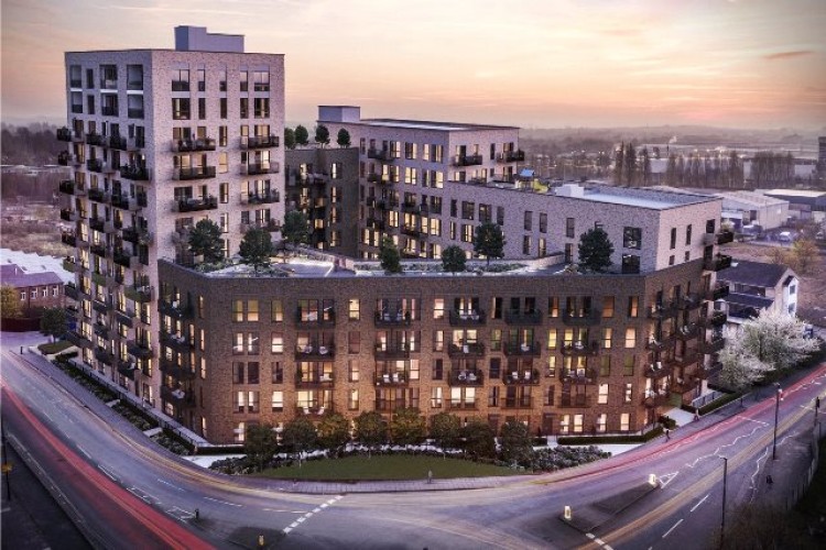 CGI of Galliard Homes' Greenview Court development in Southall
