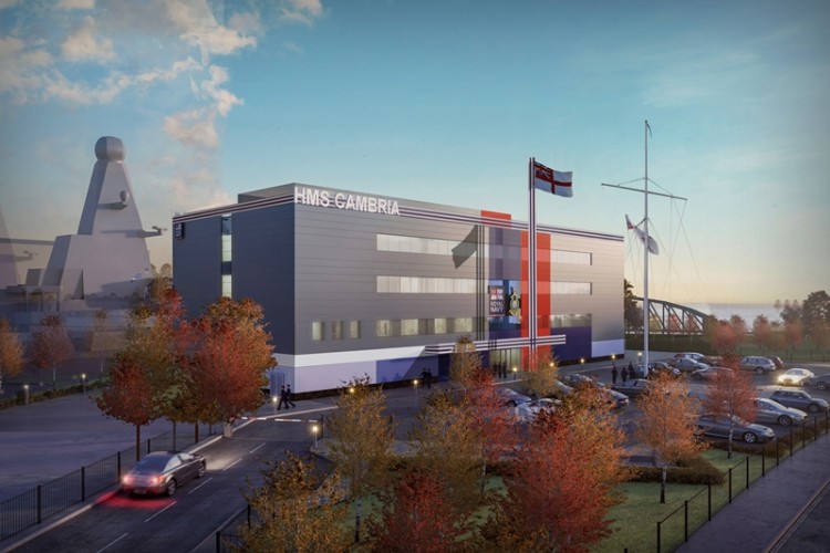 CGI of the new HMS Cambria HQ