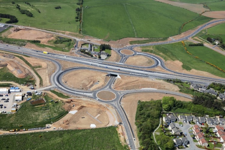 Balmedie Junction on the Aberdeen Western Peripheral Route 