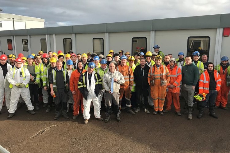 The Brown & Mason team that is bringing down the old Longannet power station, as seen on the company's website 