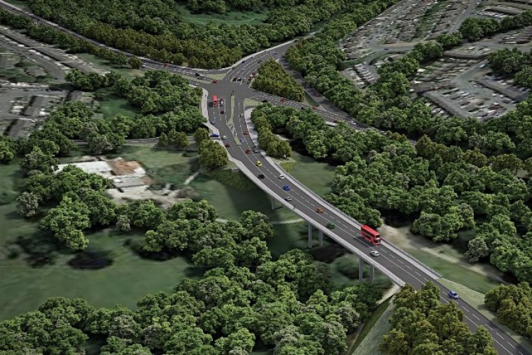 CGI of the Forder Valley Link Road