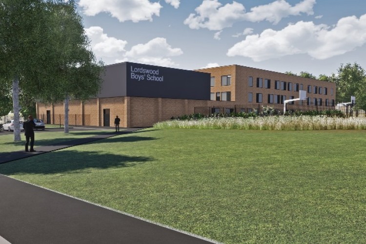 CGI of the new Lordswood Boys School