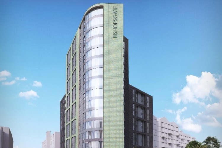 The 15-storey Birmingham tower is designed by Corstorphine & Wright 