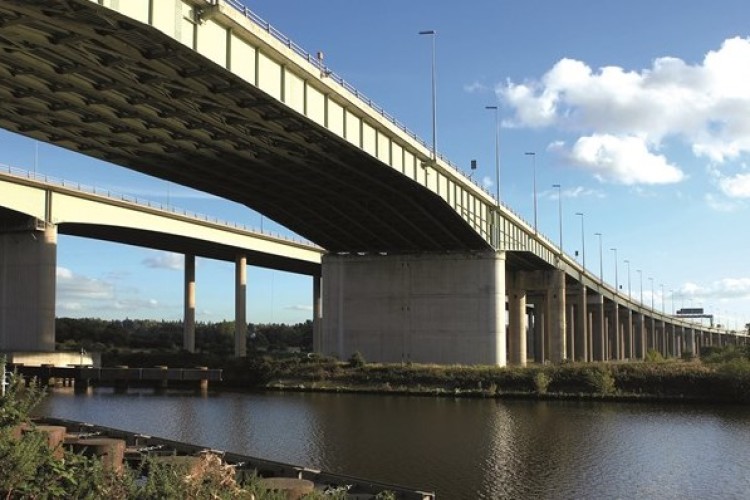 Highways England's Area 10 include the Thelwall Viaduct