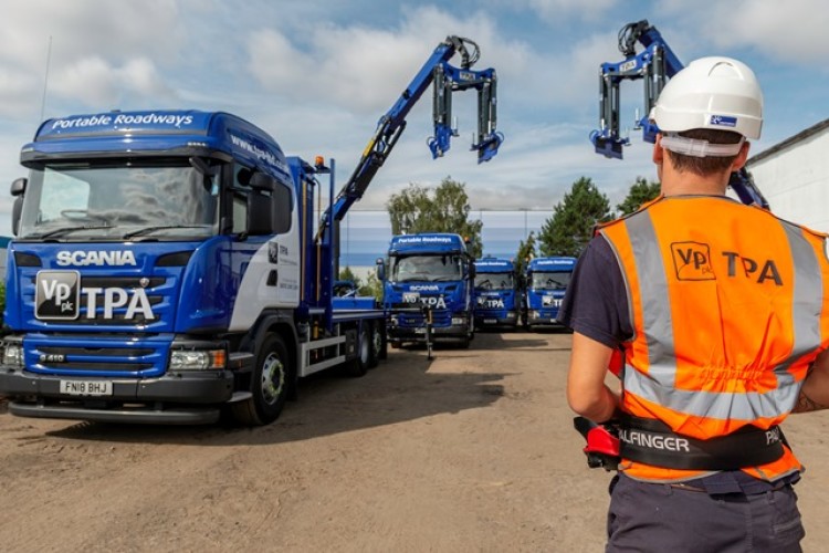 The new Scania trucks are fitted with Epsilon loader cranes