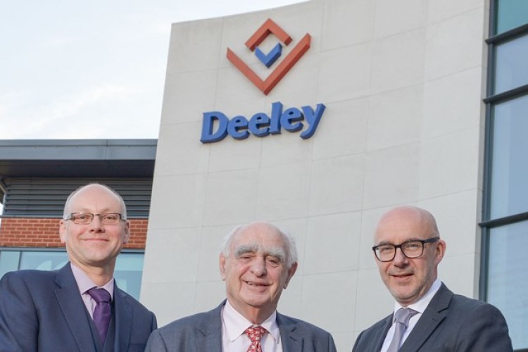 Anthony Holt (left) and Peter Deeley (centre) with their local MP Matt Western (right)