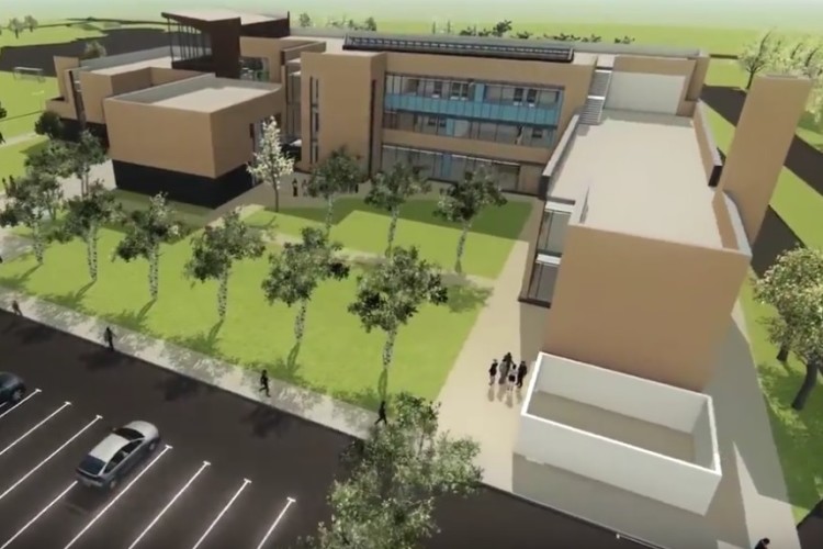 CGI of the new Banbridge campus, from the fly-through video below