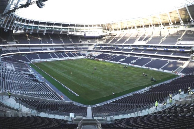 The turf has now been laid on the new Spurs pitch