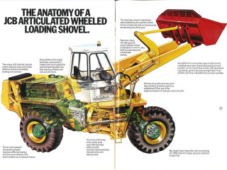 1973   the anatomy of a JCB articulated wheeled loading shovel