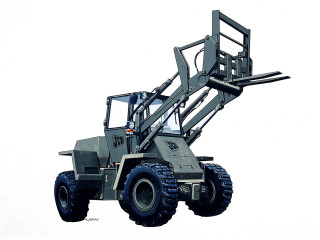 1984   the 410M 1B was  JCB's first military wheeled loader