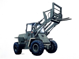 1984 the 410M 1B was JCB's first military wheeled loader 1984 the 410M 1B was JCB's first military wheeled loader