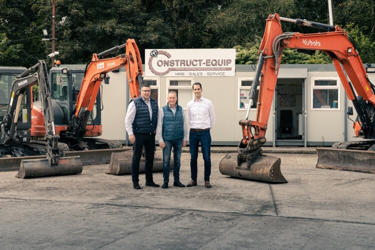 From left to right are Lionel Burgess (City Hire), Allan McCafferty (Construct-Equip) and Warren Burgess (City Hire)