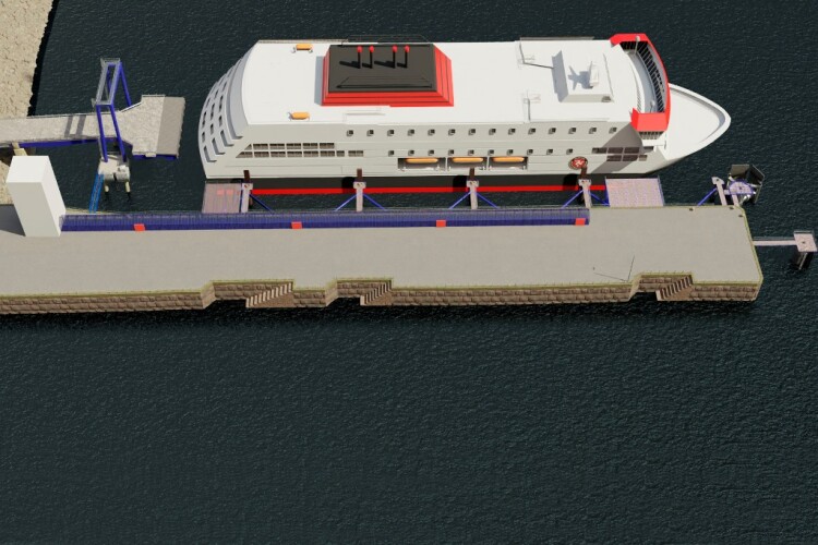 King Edward VIII pier is being strengthened for the imminent arrival of a new ferry 