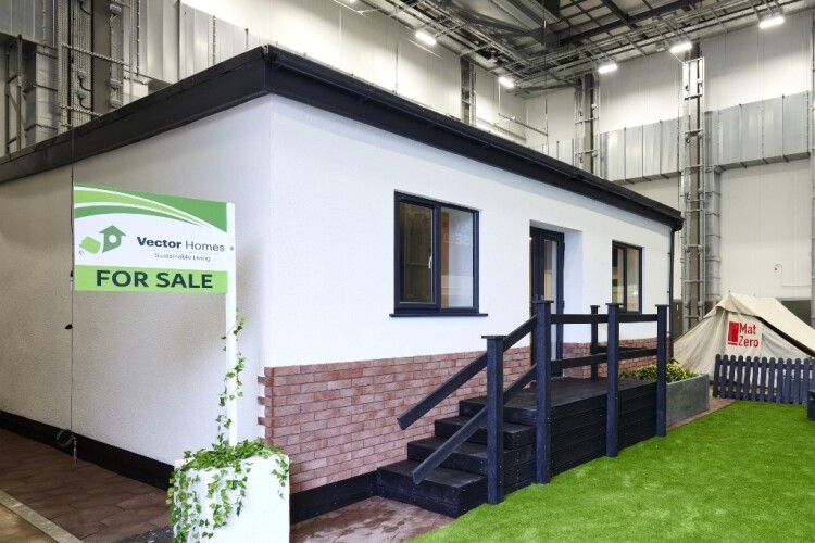 The graphene-reinforced Vector Homes prototype bungalow inside the University of Salford&rsquo;s Energy House 2.0