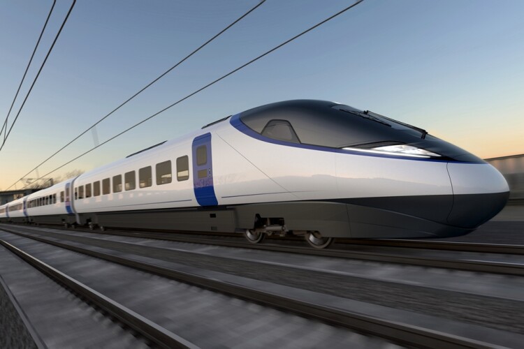 Artist's impression of an HS2 train