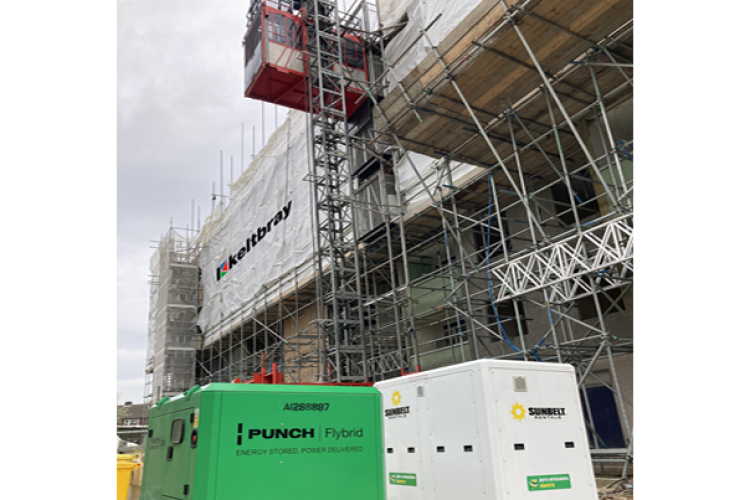 Sunbelt supplied Keltbray with a Punch Flybrid energy storage box for a hoist on its Bletchley tower block demolition job