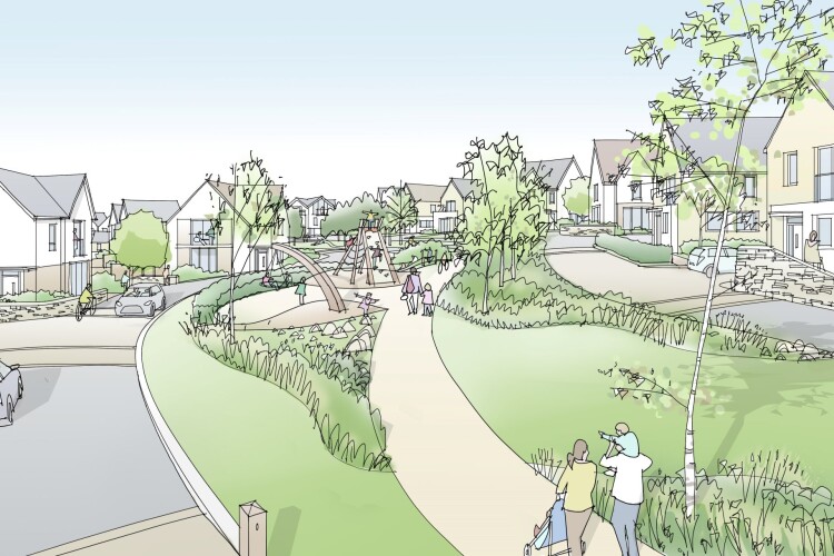 The development will include extensive amenity space and green corridors