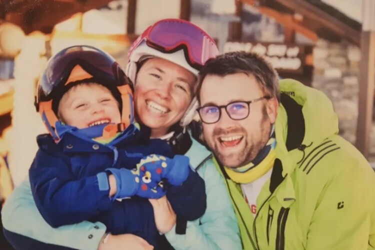 Tom Brooke with his wife Jessica and son Rupert, who is now nine [family photo issued by HSE]