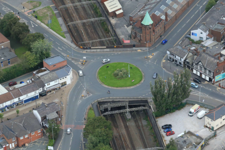  Stockport's Greek Street roundabout is also a bridge &ndash; and it is being replaced