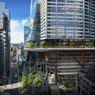 A podium garden will be open at 42 metres above street level [&copy;DBOX/Eric Parry Architects]